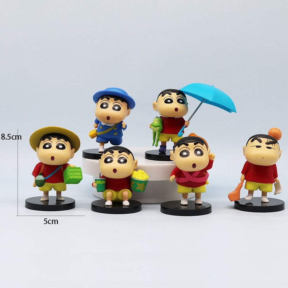 Shinchan 6pcs Figure Set With Black Base - Apkastore Wholesaler