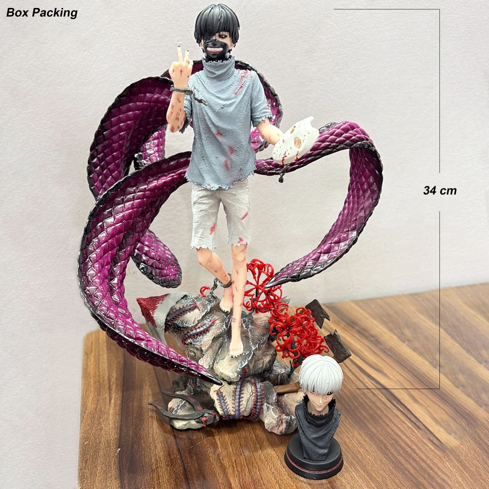 Anime Tokyo Ghoul Ken Kaneki Premium Figure 34cm Dual Head (Box