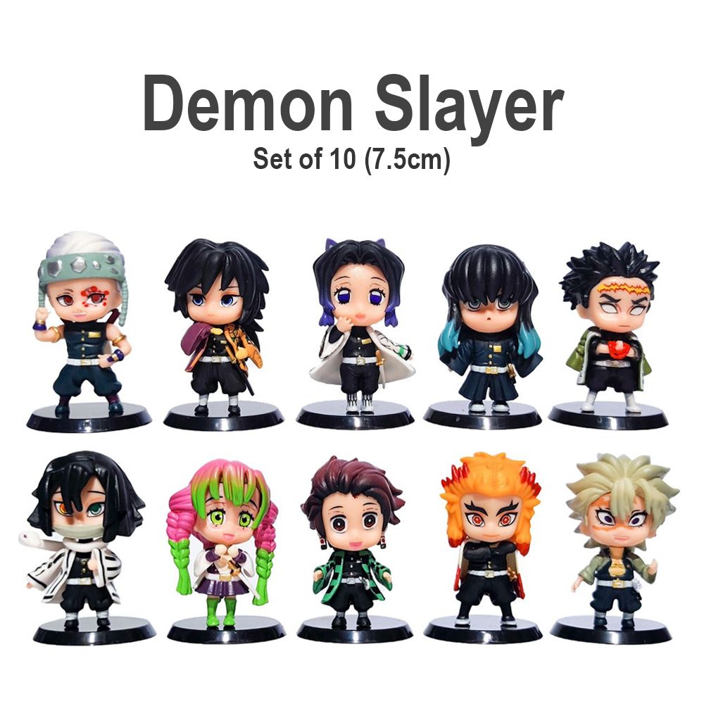 Demon Slayer Set of 10pcs – 7.5cm (Super Quality) – Apkastore